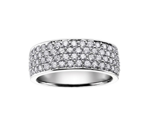 JONC ÉTERNITÉ EN OR 14K BLANC SERTI DE DIAMANTS JONC ÉTERNITÉ EN OR 14K BLANC SERTI DE DIAMANTS